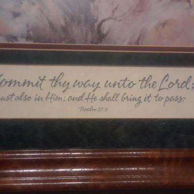 COWBOY PRINT BY H ROGERS "COMMIT TO THE WAY OF THE LORD"
