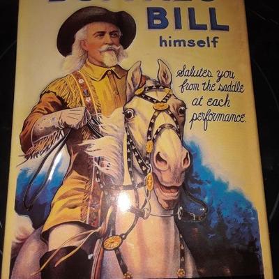 BUFFALO BILL METAL ADVERTISING SIGN