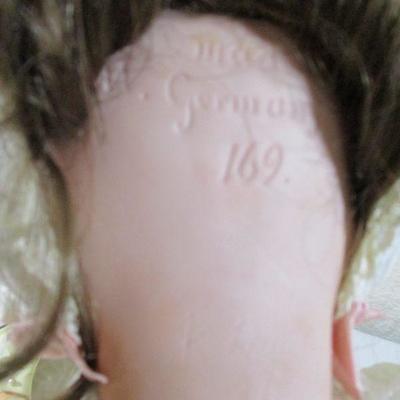 Antique German 1900's Doll Big Glass Eyes # 169 Mold 24"
