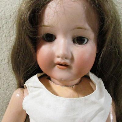 Antique German Armand Marselle  Glass Eyed Composition 1900.s Doll 22"