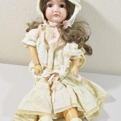 Antique German 1900's Doll Big Glass Eyes # 169 Mold 24"