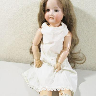 Antique German Armand Marselle  Glass Eyed Composition 1900.s Doll 22"