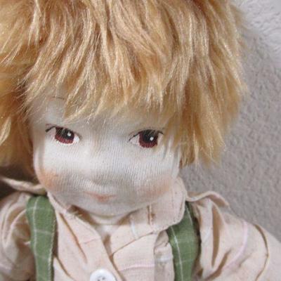 1950's Lenci Like Cloth Set Boy and Girl Lot  Painted face