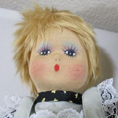 1950's Lenci Like Cloth Set Boy and Girl Lot  Painted face