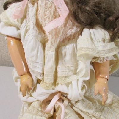 Antique German 1900's Doll Big Glass Eyes # 169 Mold 24"