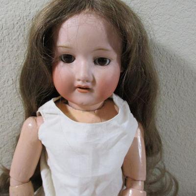 Antique German Armand Marselle  Glass Eyed Composition 1900.s Doll 22"