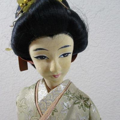 Antique Japanese Geisha Doll with Guitar 