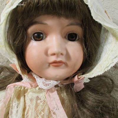 Antique German 1900's Doll Big Glass Eyes # 169 Mold 24"