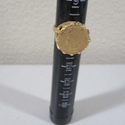 18kt HGE 1906 Ring Coin Size 101/2