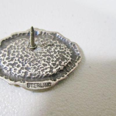 Vintage TCB Elvis Sterling Pin 1" 