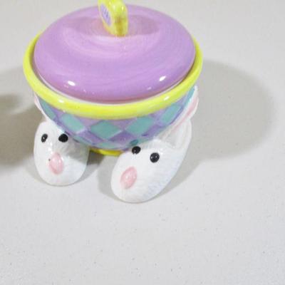 Vintage Maxine JWagner Porcelain Creamer and Sugar bowl 2x3"