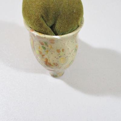 Antique/Vintage Pin Cushion Shoe 3" Porcelain 