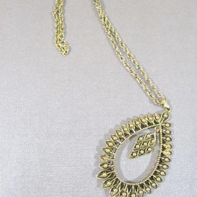 Fashion Couture Runway Beaded Heavy Teardrop Chain 11"