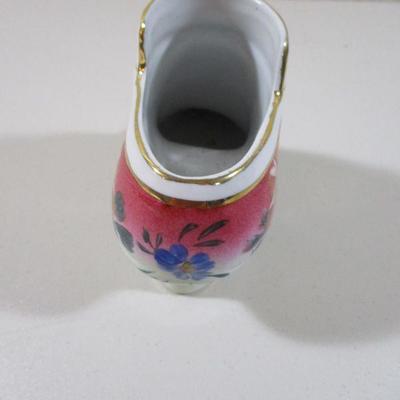 Vintage Formalities High heel Porcelain Shoe Floral Design 4 1/2"