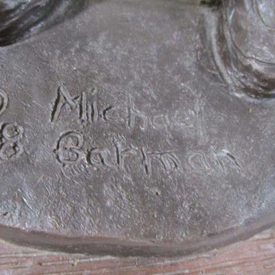 1988 Micheal Garman Pilot Statue Signed 12" 