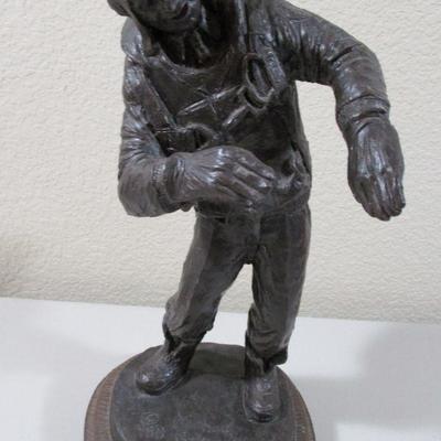 1988 Micheal Garman Pilot Statue Signed 12" 