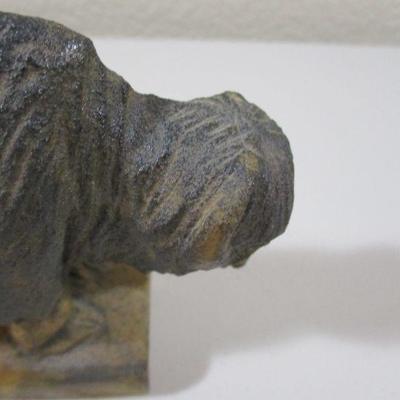 Quinton 1995 Buffalo Stone Statue signed 4" 