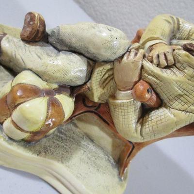 Naturecraft  chalkware Statue Playtime Playmate 6 1/2"