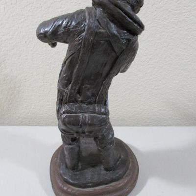 1988 Micheal Garman Pilot Statue Signed 12" 
