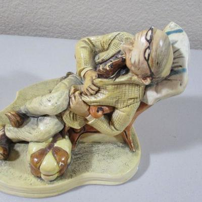 Naturecraft  chalkware Statue Playtime Playmate 6 1/2"