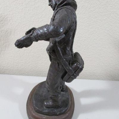 1988 Micheal Garman Pilot Statue Signed 12" 