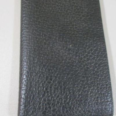 Buxton Billfold Box / Black Leather Bill fold with RSS  7"  