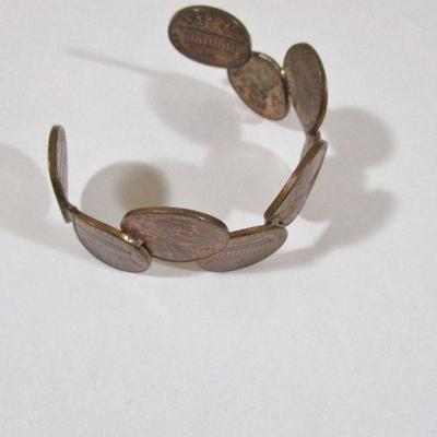 Copper Penny Bracelet 5" 1960's 