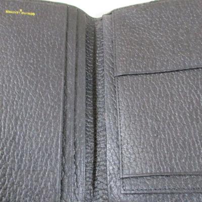 Buxton Billfold Box / Black Leather Bill fold with RSS  7"  