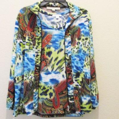Christopher Banks Button Down Jacket  Stretch P/M  Multicolor 