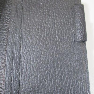 Buxton Billfold Box / Black Leather Bill fold with RSS  7"  