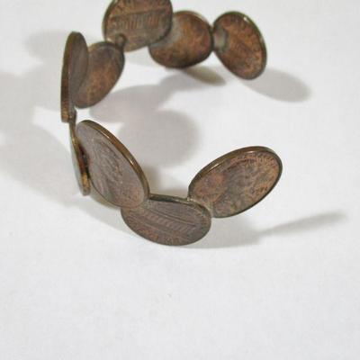 Copper Penny Bracelet 5" 1960's 