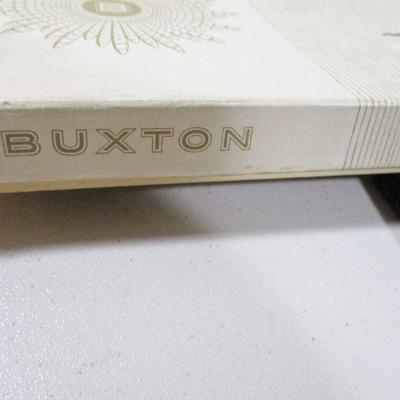 Buxton Billfold Box / Black Leather Bill fold with RSS  7"  