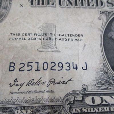 Blue Seal Washington D.C. One Dollar Bill