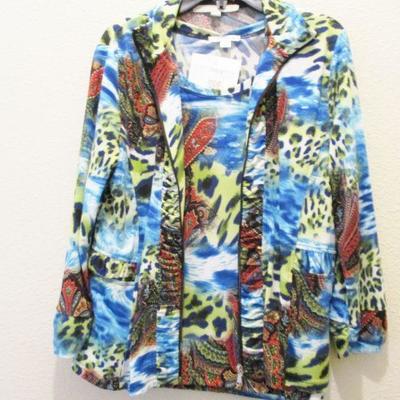Christopher Banks Button Down Jacket  Stretch P/M  Multicolor 