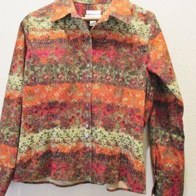 Christopher Banks Button Down Jacket  Stretch P/M  Multicolor Orange 
