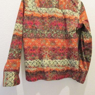 Christopher Banks Button Down Jacket  Stretch P/M  Multicolor Orange 
