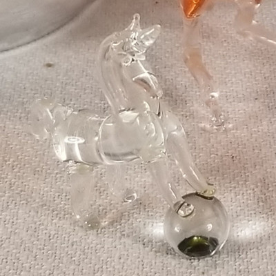 Hand Blown Glass Unicorns