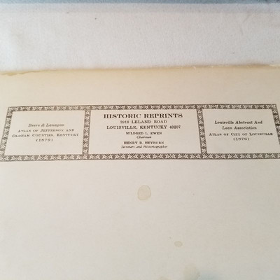 Atlas Historical Reprints of City of Louisville and Jefferson & Oldham Counties - Set of 11
