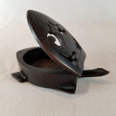 Carved Wood Turtle Box