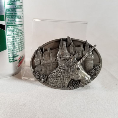 Unicorn Pewter Belt Buckle