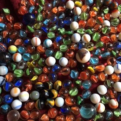 3 lbs of Marbles-Lots of Cat Eyes/ 8 to 10 Slits, Peltier, German, Akro Agate, Vintage Alley Agate, Jabo's  & etc.