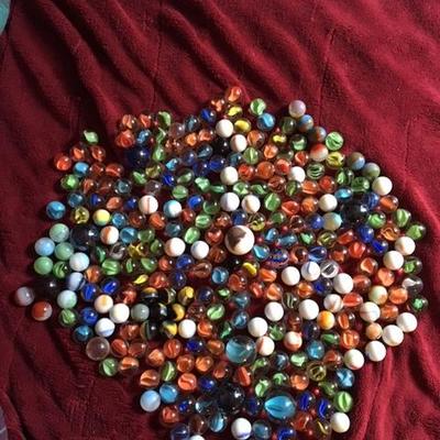 3 lbs of Marbles-Lots of Cat Eyes/ 8 to 10 Slits, Peltier, German, Akro Agate, Vintage Alley Agate, Jabo's  & etc.