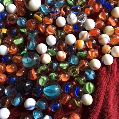 3 lbs of Marbles-Lots of Cat Eyes/ 8 to 10 Slits, Peltier, German, Akro Agate, Vintage Alley Agate, Jabo's  & etc.