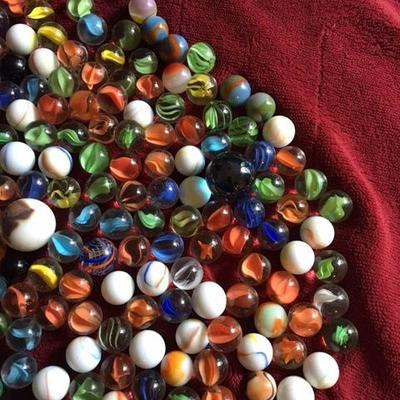 3 lbs of Marbles-Lots of Cat Eyes/ 8 to 10 Slits, Peltier, German, Akro Agate, Vintage Alley Agate, Jabo's  & etc.