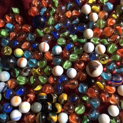 3 lbs of Marbles-Lots of Cat Eyes/ 8 to 10 Slits, Peltier, German, Akro Agate, Vintage Alley Agate, Jabo's  & etc.