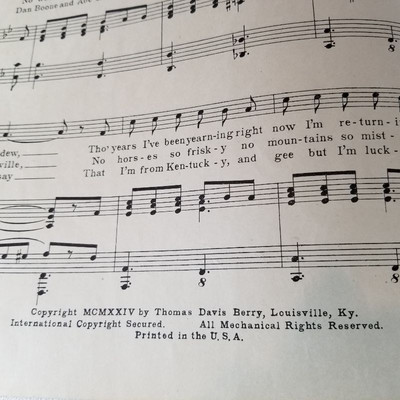 Antique Louisville Kentucky Sheet Music