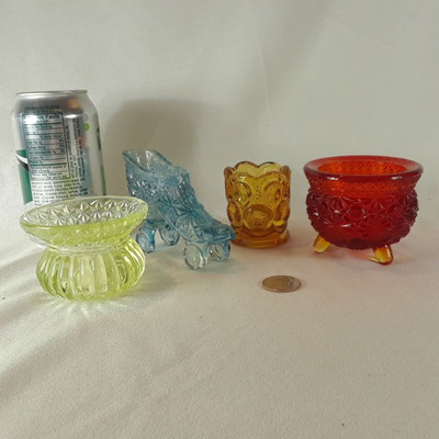 Collection of Small Colored Glass