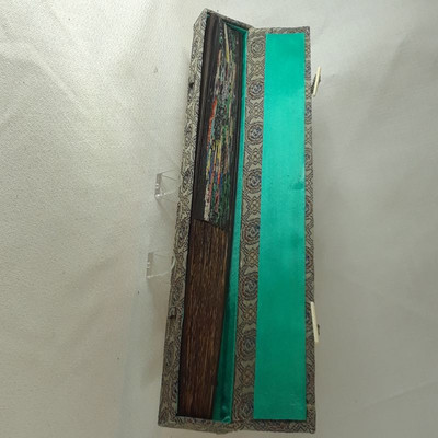 Large Oriental Hand-Painted Fan