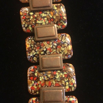 Vintage Matisse Copper Enamel Bracelet (Estimated Value $50-$85.)