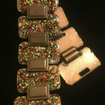 Vintage Matisse Copper Enamel Bracelet (Estimated Value $50-$85.)